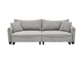 2345 Grey Corduroy Fabric, Sofa Can Be Converted Into A Sofa Bed With Two Throw Pillows, Suitable For Living Room And Other Scenes Gray Corduroy 3 Seat
