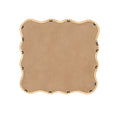 Solid Wood Wavy Square Mirror Natural Wood 36