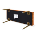 Aria Upholstered Gold Accent Bench, Burnt Orangeperformance Velvet Burnt Orange Foam Velvet