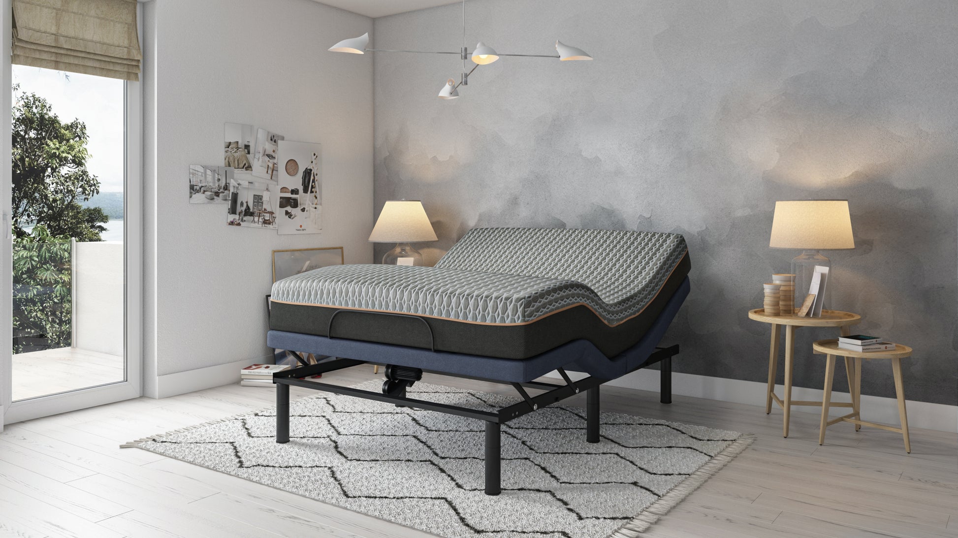 Copper Lux Hybrid 14" King Mattress With Copper Infused Contouring Memory Comfort Layer And Supportive Coil System Black Gray Foam Spring King