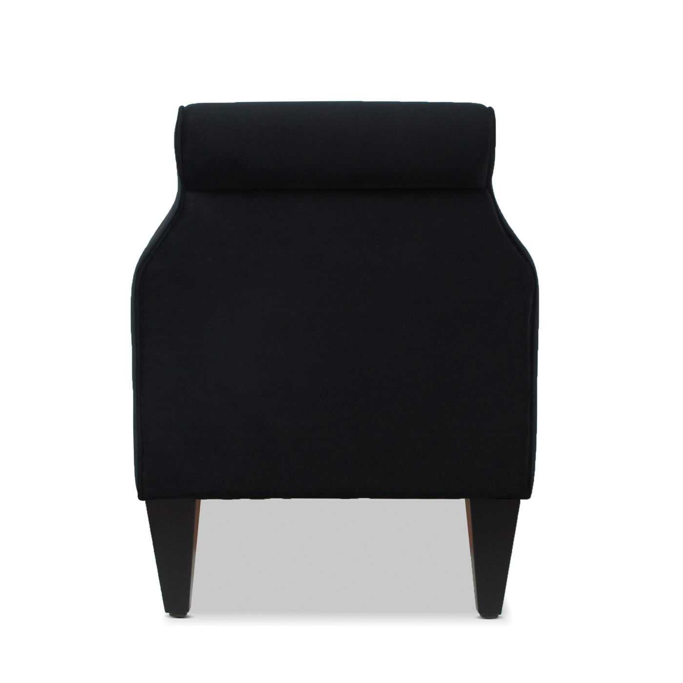 Jacqueline 57.5" Tufted Roll Arm Storage Bench, Anthracite Black Velvet Anthracite Foam Velvet