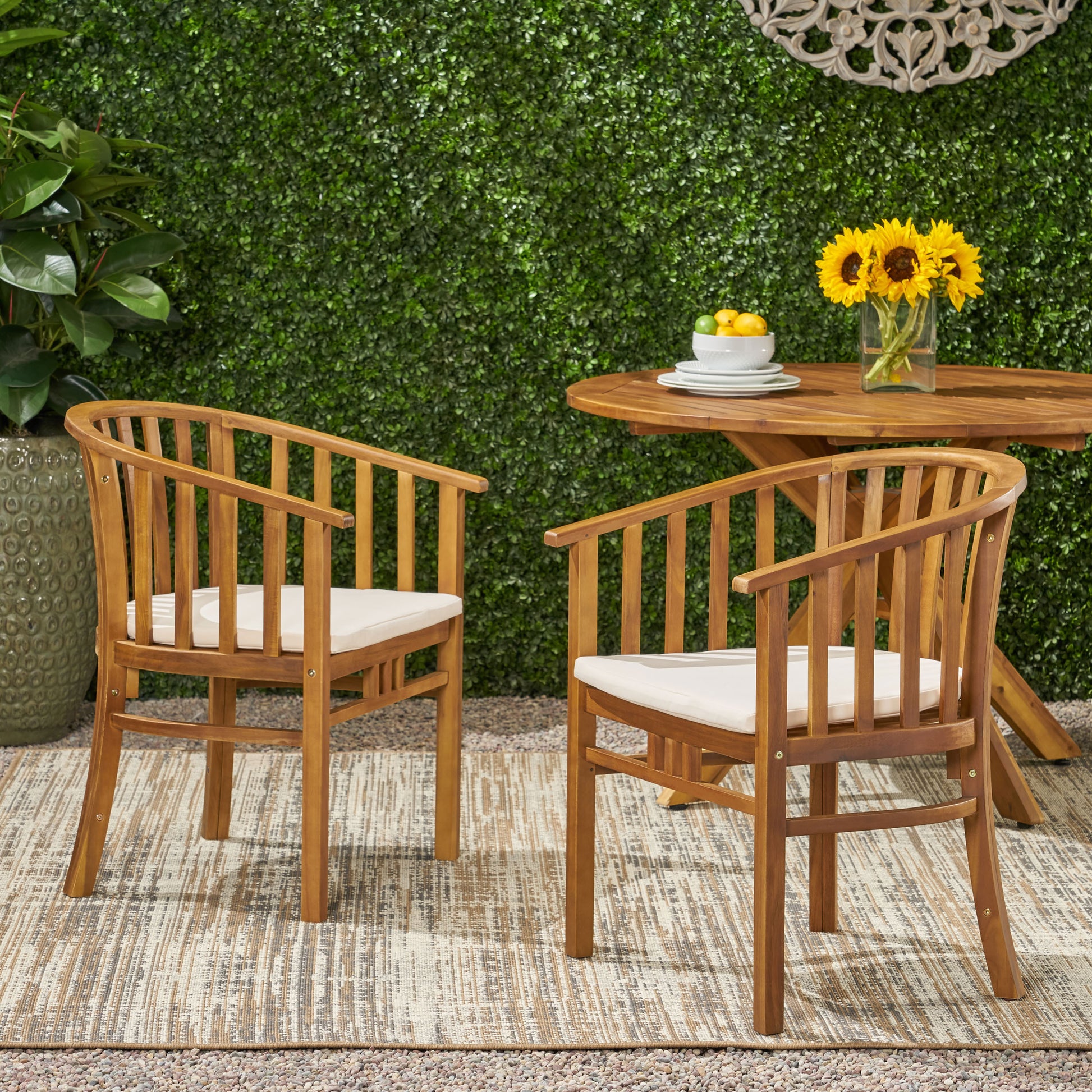 Alondra Dining Chair, Teak Teak Acacia Wood