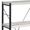 Antique White And Black 3 Shelf Bookcase 4 Black Grey Horizontal Primary Living Space Contemporary Adjustable Shelves Wood Metal