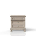 Antique Gray Nightstand Two Drawer Antique Gray Solid Wood Mdf