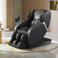 Full Body Massage Chair, Zero Gravity Mode, Deep Tissue Massage Chair, Foot Massage, 8 Fixed Massage Roller, Lcd Touch Screen, Waist Heater, Bluetooth, Suitable For 5.1 5.75Ft Height Black Black Faux Leather Metal Power Remote Primary Living Space Push