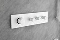 White 4 Function Knobs Waterfall And Rainfall Shower System With Handheld Shower White Black Brass Brass