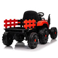 Ride On Tractor With Trailer,24V 400W Powered Electric Tractor Toy W Remote Control,Electric Car For Kids,Three Speed Adjustable,Power Display, Usb,Mp3 ,Bluetooth,Led Light,Two Point Safety Belt. Red 50 99 Lbs Polypropylene