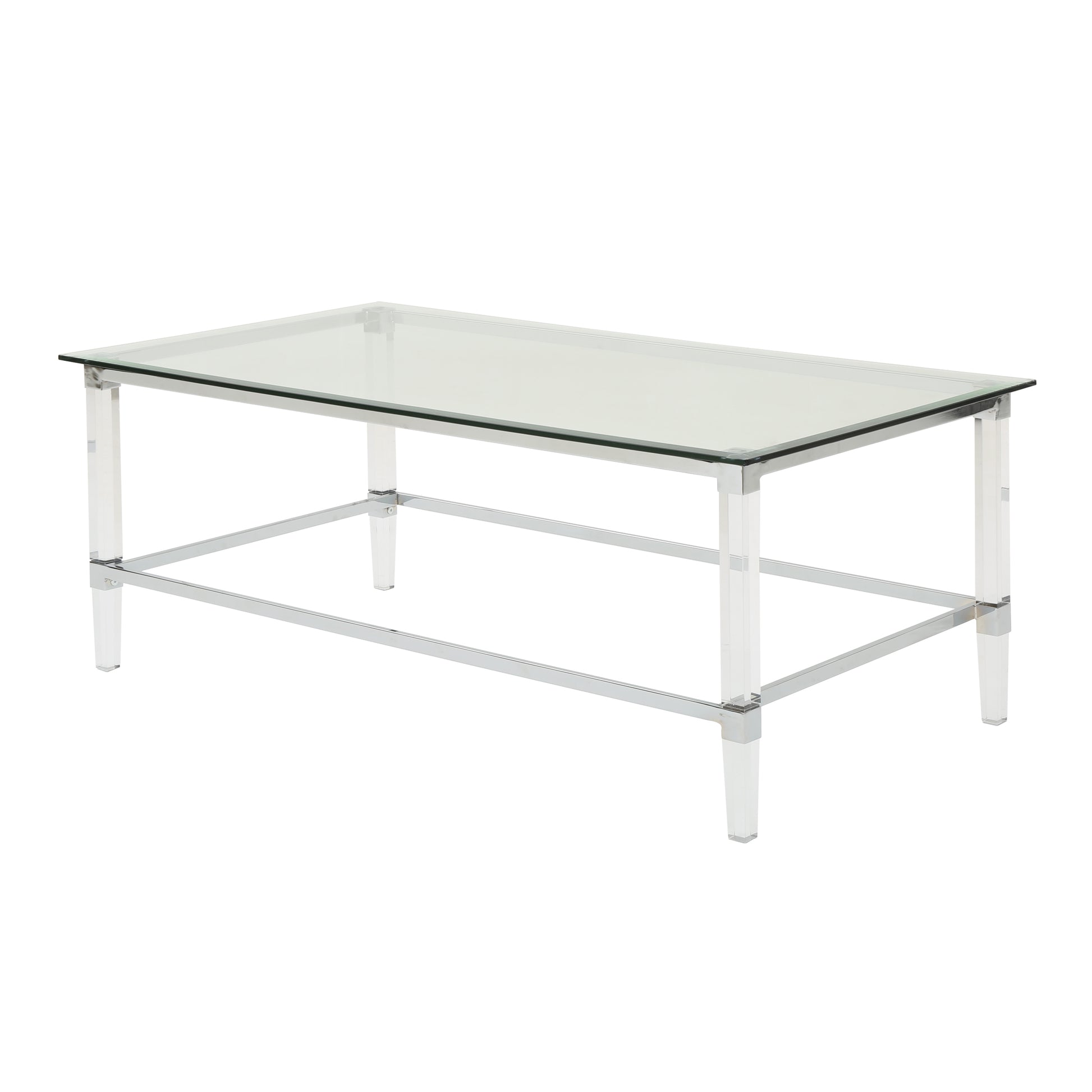 Rectangle Coffee Table Clear Glass