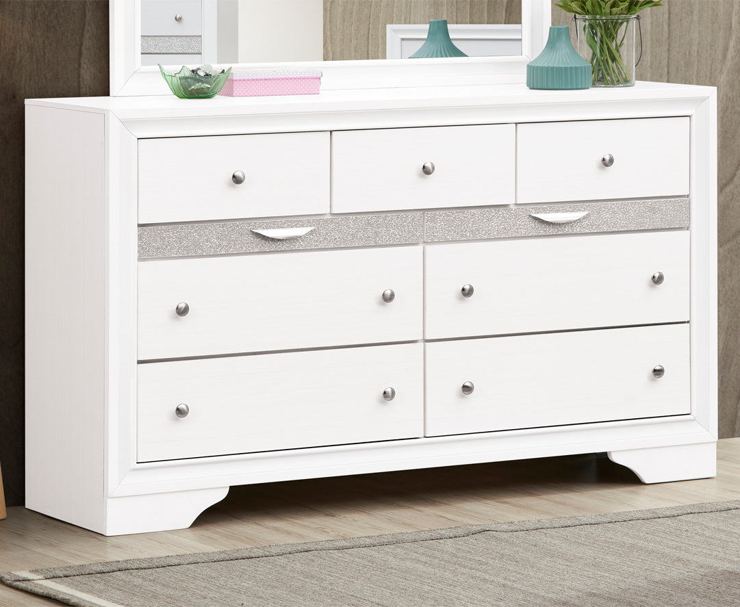 Madrid G02390 D Dresser White Wood