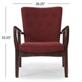 Arm Chair Brick Red Fabric