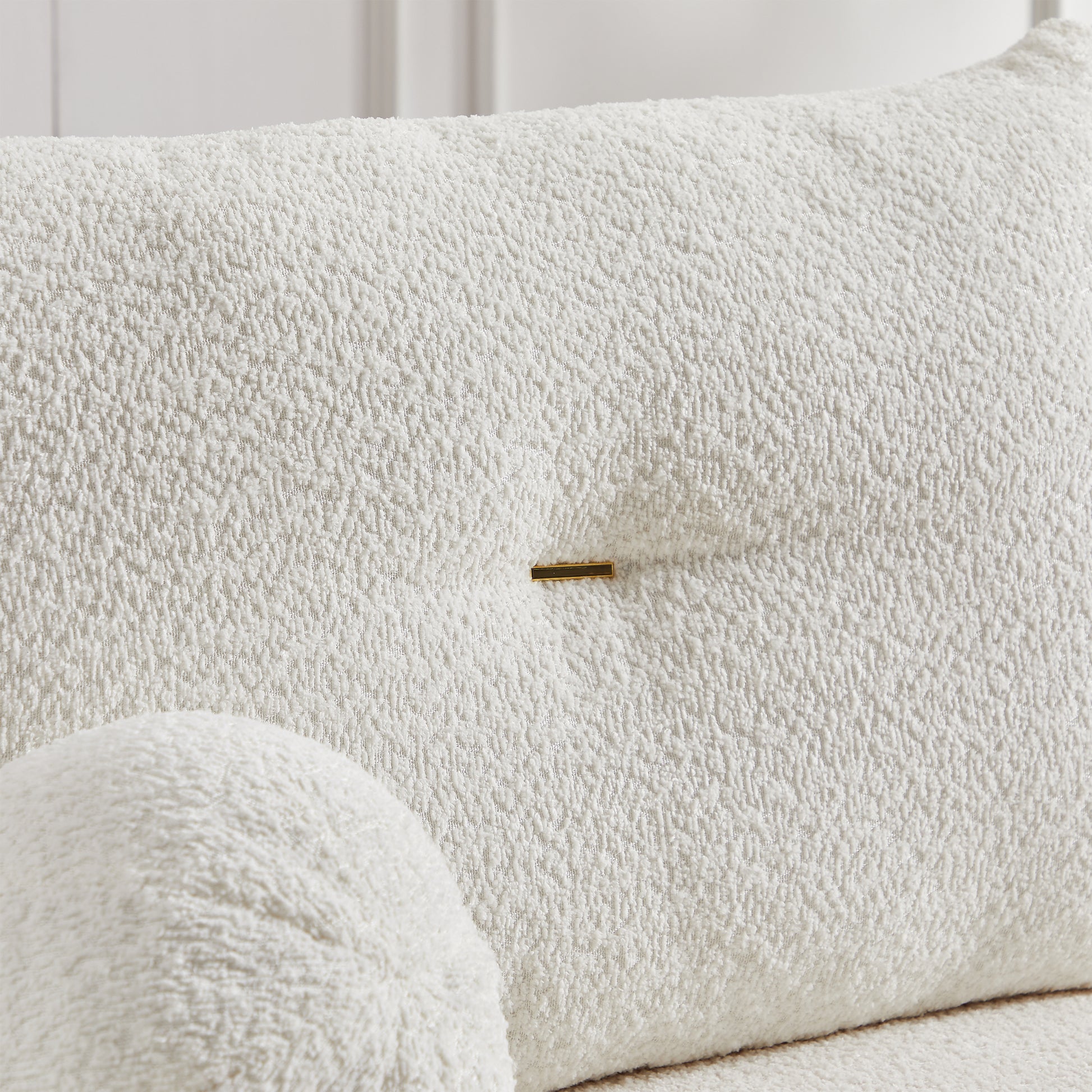 Lamb'S Wool 2 Seater Cushion Sofa 90'' Comfortable Sofa For Living Room Bedroom And Other Casual Spaces Lamb'S Wool Sofa With 2 Cushions And 2 Ball Pillows. Beige Two Sets Beige Foam Fabric 4 Seat