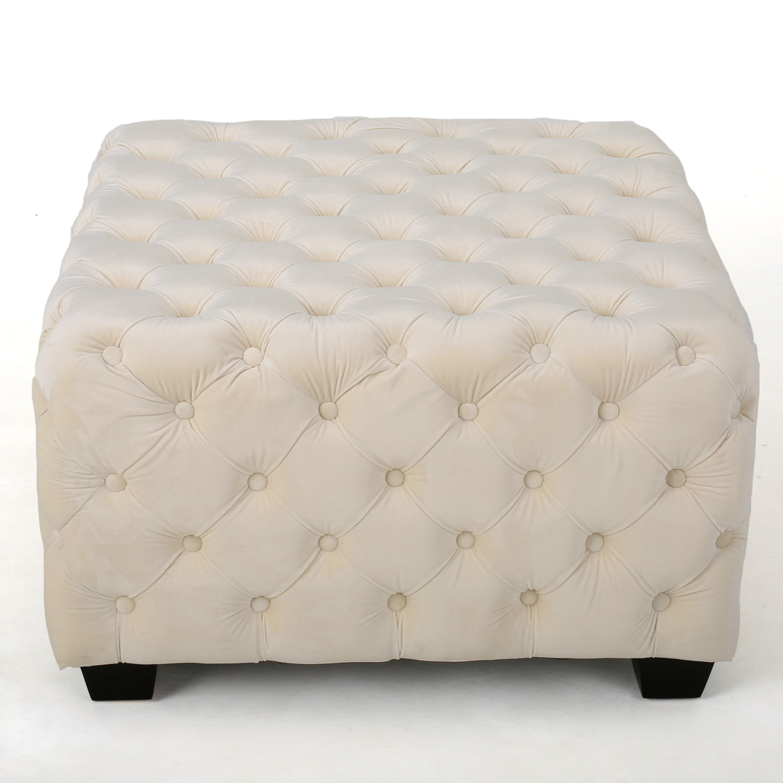 Ottoman Ivory Velvet