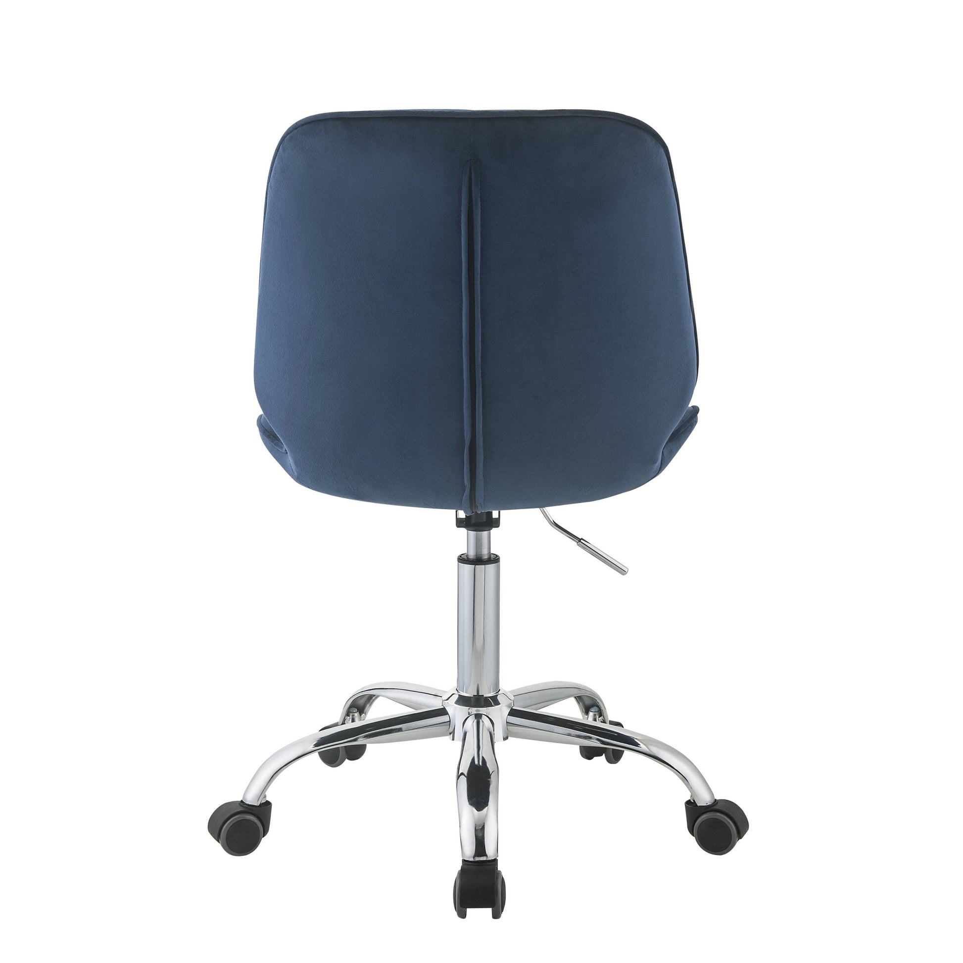 Twilight Blue And Chrome Swivel Office Chair Solid Blue Office Office Chairs Swivel Velvet