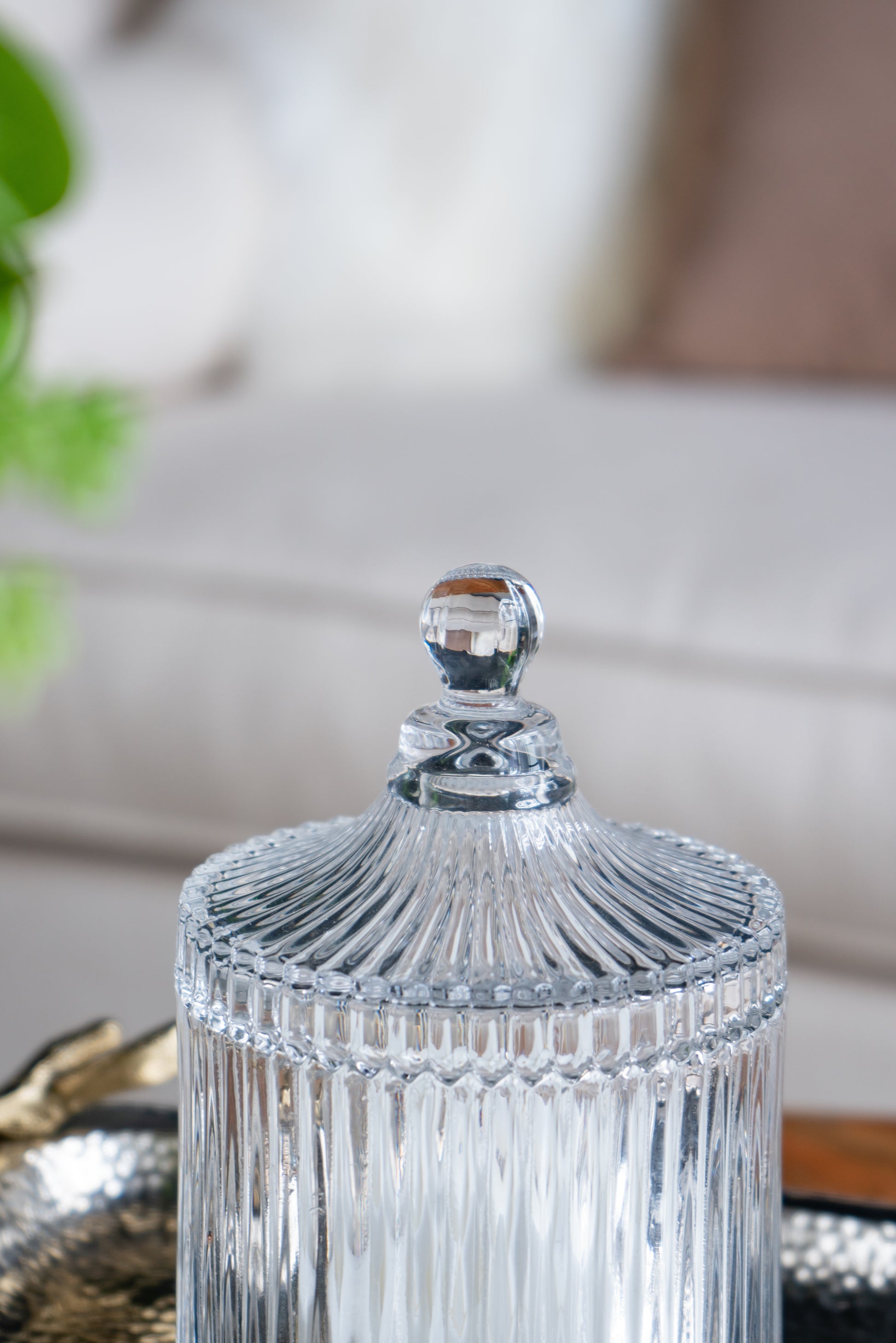 D4X6"Ancell Lidded Glass Jar Clear Glass