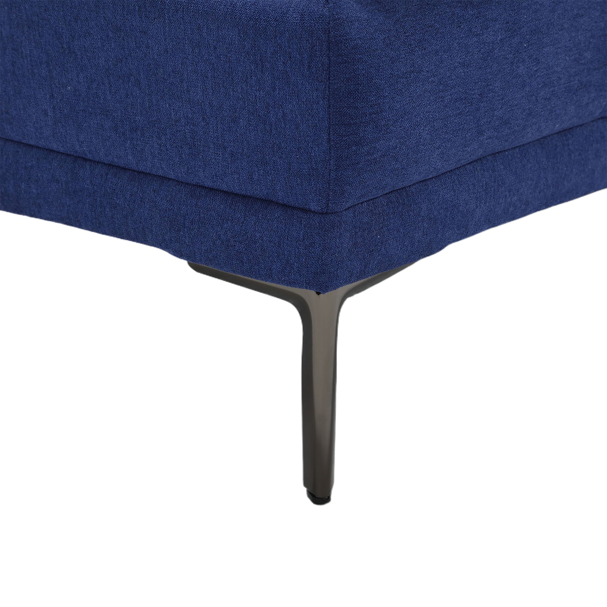 United Linen Sofaaccent Sofa Seat Sofa With Metal Feet Blue Linen 3 Seat