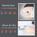 Unique Smart Toilet With Bidet Built In, Intelligent One Piece Toilet For Modern Bathroom, Auto Open Close Seat, Foot Sensor, Led Display,Night Light, Warm Water & Dryer,Grey Grey Bathroom Porcelain