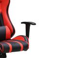 Modern Ergonomic Office Gaming Chair W Adjustable Height, 360 Degree Swivel, Faux Leather Computer Desk Chair, Black Red Caster Plastic Red Black Office Foam Rectangular Contemporary Push Button Office Chairs Solid Back Plywood Adjustable Height Faux