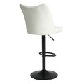 Swivel Bar Stools Set Of 2,Height Adjustable Counter Stool,Modern Armless Faux Leather Barstool Chairs With Backs For Kitchen Island White Leather