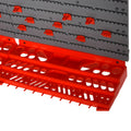 Durhand 54 Piece Pegboard And Shelf Tool Organizer Wall Mounted Diy Garage Storage With 50 Hooks Grey Plastic