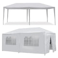 10X20' Outdoor Garden Gazebo Wedding Party Tent Canopy Marquee With 6 Removable Sidewalls White Metal