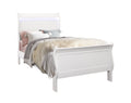 Charlston White Twin Bed White Solid Wood Mdf