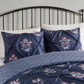 3 Piece Pintuck Duvet Cover Set Queen Multicolor Cotton