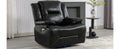 360 Swivel And Rocking Home Theater Recliner Manual Recliner Chair With A Led Light Strip For Living Room,Bedroom, Black Black Foam Pu