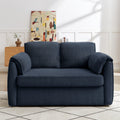 Chenille Sofa Bed Modern Convertible Couch With Plush Comfort And Durable Design For Living Room And Bedroom Blue Chenille 2 Seat