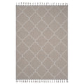 Naar Guros Collection 5X7 Ivory Trellis Indoor Outdoor Area Rug Ivory Polypropylene