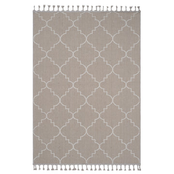 4X6 Ivory Trellis Indoor Outdoor Area Rug Ivory Polypropylene