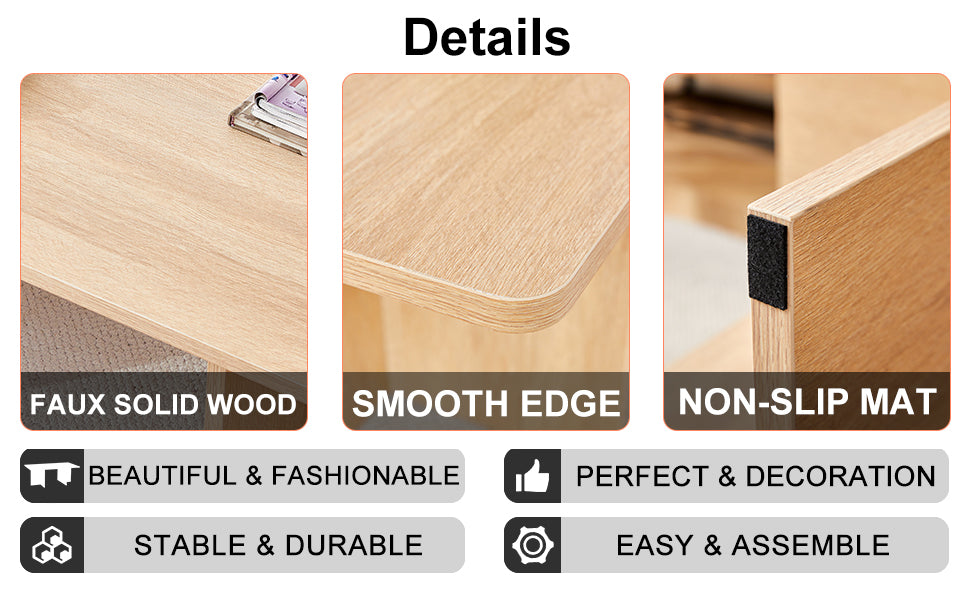 A Modern And Practical Wood Colored Coffee Table. The Coffee Table Is Made Of Medium Density Fiberboard Material And Is Suitable For Living Rooms, Bedrooms, And Study Rooms. Ct 2O Wood Mdf