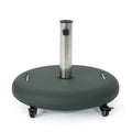 Wheelie Umbrella Base Round Green Concrete