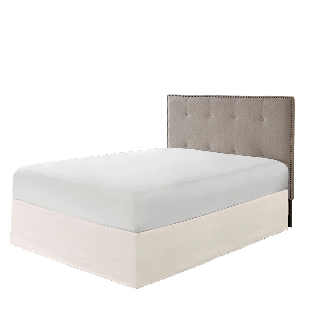 Wrap Around Adjustable Bedskirt Ivory One Size Ivory Microfiber