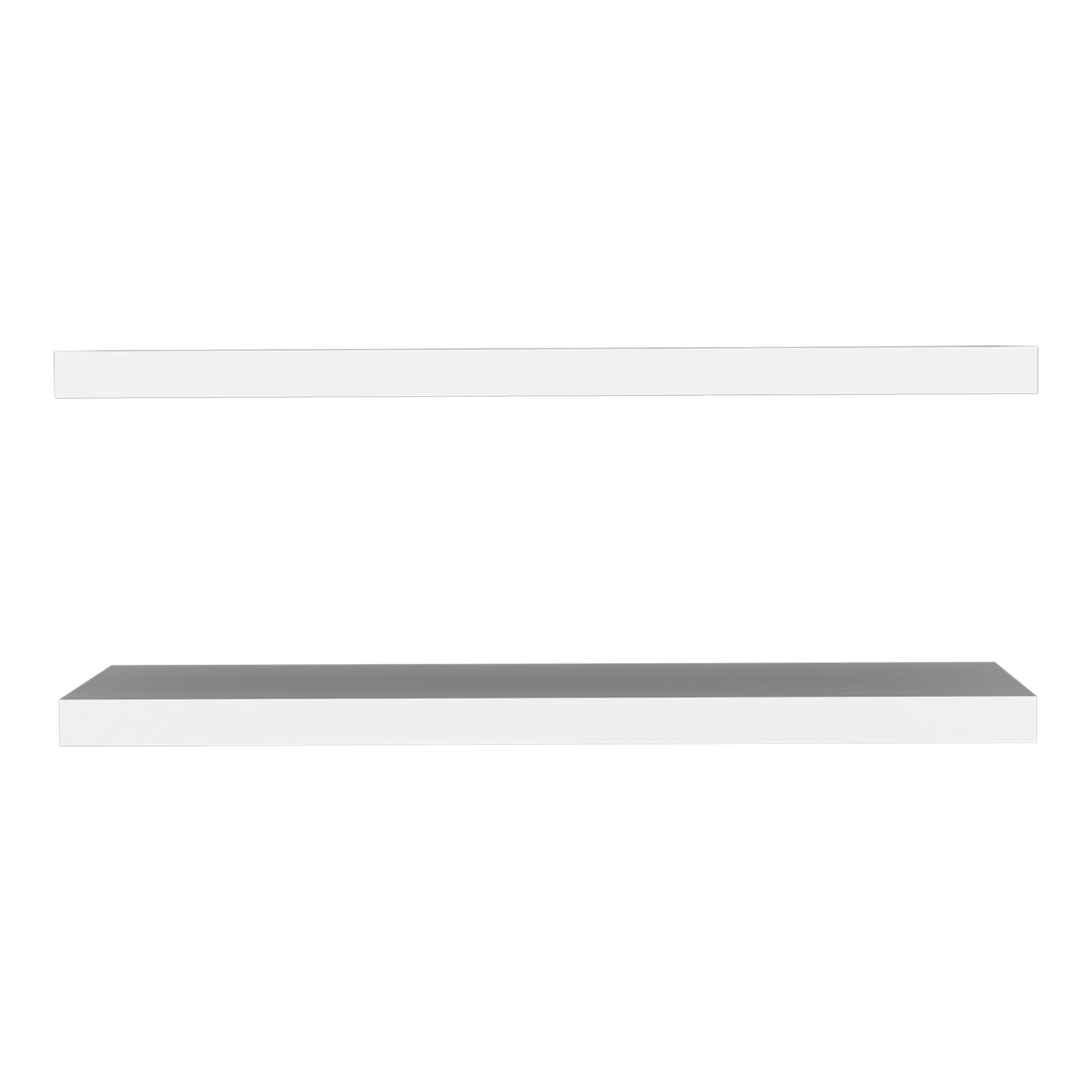 Ecco 31.5" Wide Floating Shelves Set Of 2, Shelves For Wall Decor For Bedroom, Bathroom Storage Shelves, Book Shelves For Living Room 2 Or Less White Horizontal Primary Living Space Closed Back