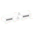 Modern Rattan Door Floating Tv Stand For Tvs Up To 65 Inches Black Black 60 69 Inches Mdf
