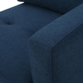 Arm Sofa Navy Blue Fabric 1 Seat