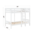 Esin Bunk Bed T T , White Finish Bd01864 Twin White Wood