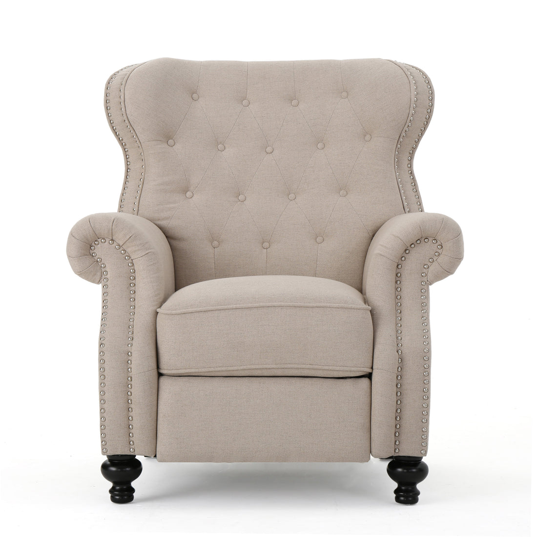 Push Rack Recliner Wheat Fabric