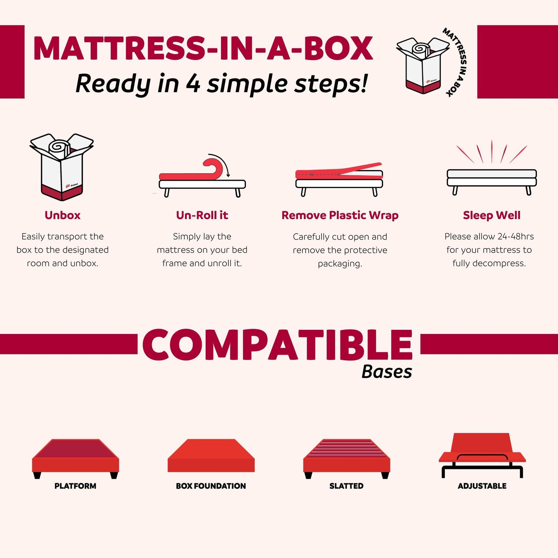 14 In. Hybrid Plush Queen Size Foam Mattress, Soft Polyester Knit Cover, Multi Layer Foam Mattress, White Gray Grey White Bedroom Contemporary Foam Polyester Queen