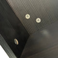 23.62'' Hexagonal Coffee Table Side Table Nightstand Burmese Sumac Black Brown Mdf