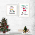 2 Piece Vignette Dear Santa, I Can Explain White Framed Wall Art For Living Room, Bedroom Wall Art Print For Home Decor By Deb Strain Multicolor Wood Paper