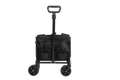 Lightweight Portable Heavy Duty Folding Beach Wagons With Wheels Outdoor Utility Carts For Grocery, Camping, Shopping, Sports, Garden With Large Capacity Black Black Steel