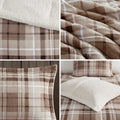 Plush To Sherpa Down Alternative Comforter Set Queen Multicolor Polyester