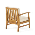 Perla Left Armchair, Cream Cream Acacia Wood