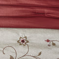 Embroidered 7 Piece Comforter Set Red Cal King California King Red Polyester
