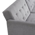 Sofa Bed Convertible Folding Light Grey Lounge Couch Loveseat Sleeper Sofa Armrests Living Room Bedroom Apartment Reading Room Light Grey Linen 2 Seat