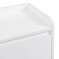 Sleek And Contemporary Shoe Cabinet With Adjustable Shelves, Minimalist Home Organizer With Solid Wood Legs, Storage Sideboard For Entryway, Living Room, White White Primary Living Space Particle Board