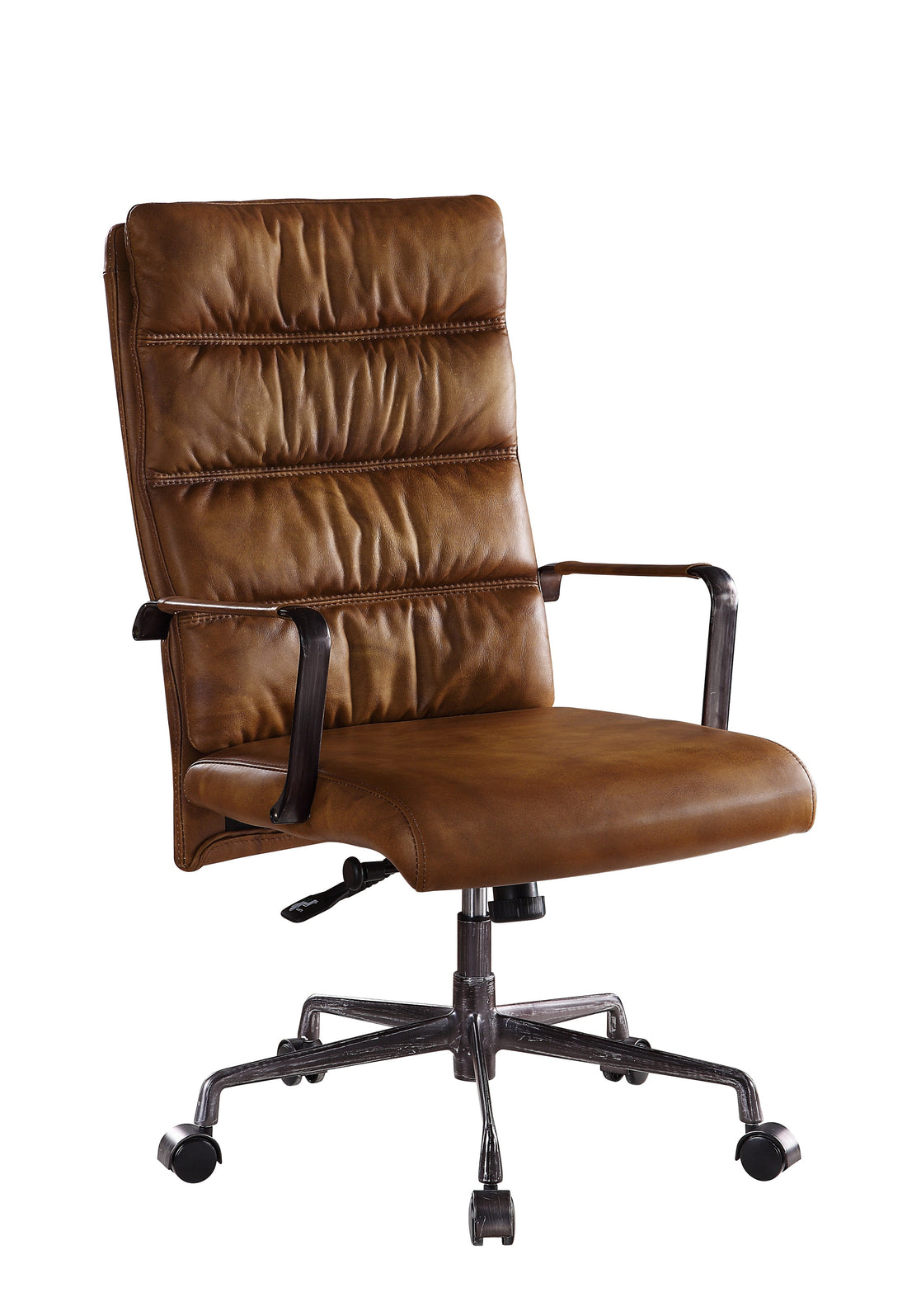 Sahara Office Chair With Swivel Caster Solid Brown Office Office Chairs Solid Back Swivel Genuine Leather