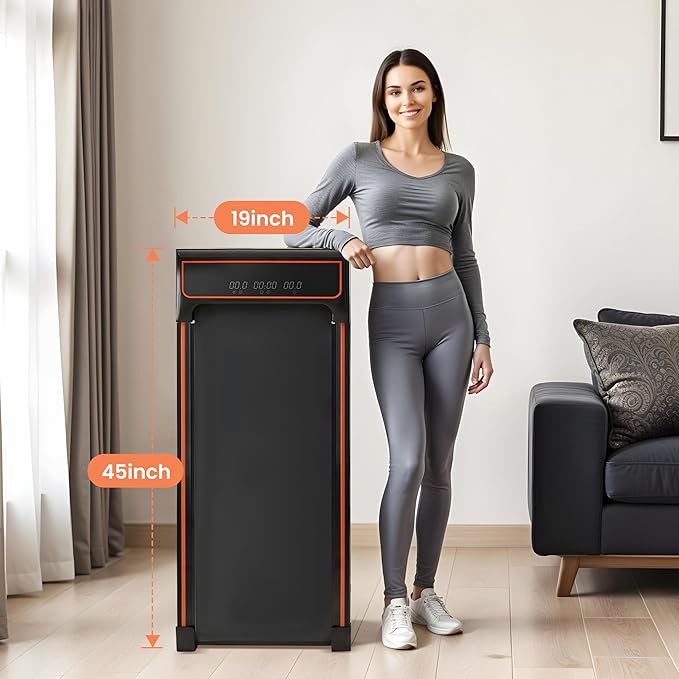 Walking Pad Under Desk Treadmill 3 In 1 Portable Folding Walking Jogging Running Machine With Remote Control & Led Display For Home Office, Larger Running Area, Quiet For Fitness In Small Spaces