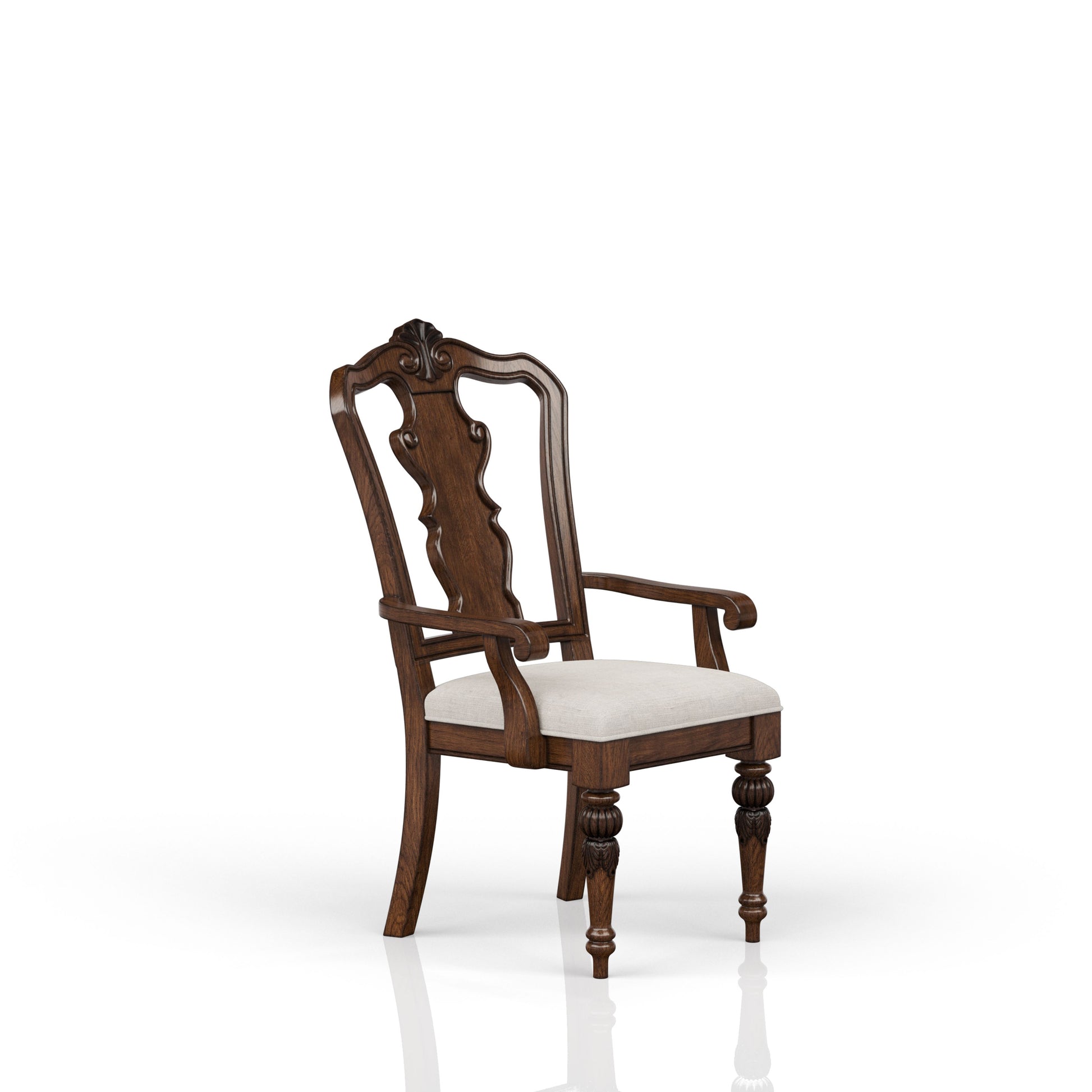 Mahogany Traditional Arm Chair Mahogany Solid Wood Mdf